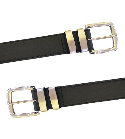 NOAH-D555 Double Metal Loop Fashion Belt 3.8cm Width