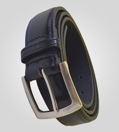 LEWIS-D555 Square Buckle Plain Belt 2.9cm Width