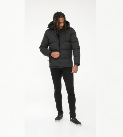 DOMENIC-D555 Quilted Puffer Jacket With Half Micro Fleece Lining And Hood