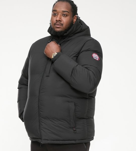 DOMENIC-D555 Quilted Puffer Jacket With Half Micro Fleece Lining And Hood
