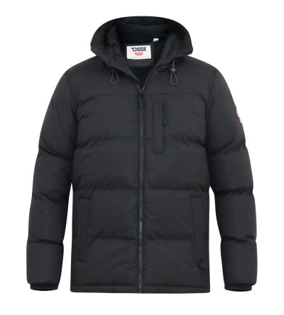 DOMENIC-D555 Quilted Puffer Jacket With Half Micro Fleece Lining And Hood