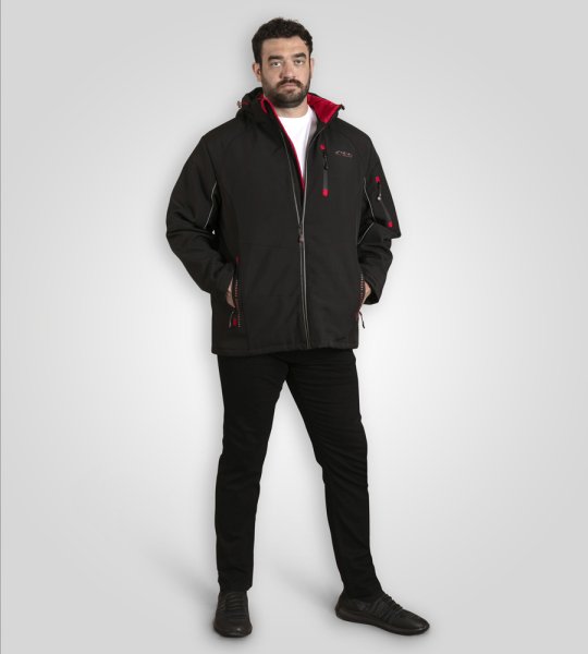 FRETWELL-D555 Padded Soft Shell Jacket With Detachable Hood