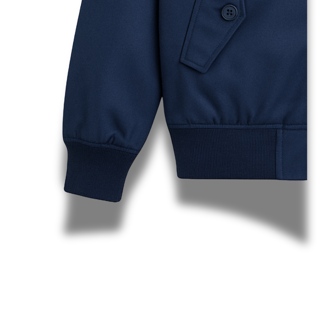 Men’s Classic Harrington Jacket – Tartan Lining, Lightweight Casual Outerwear