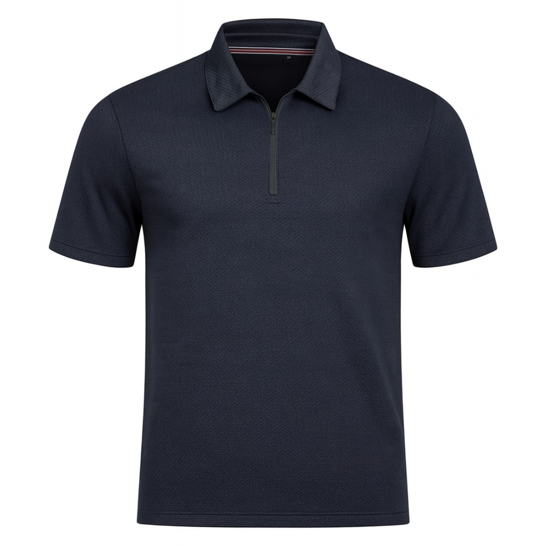 Men’s Performance Polo Shirt – Quick Dry Zip Neck Sports Top