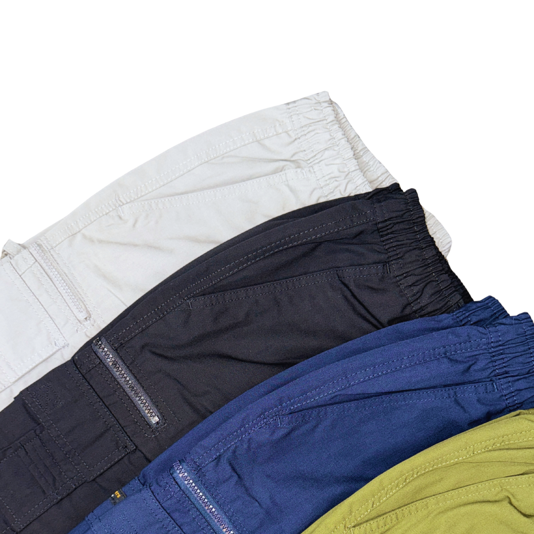 Men’s 3/4 Cargo Shorts – Knee-Length Utility Shorts with Pockets & Drawstring Hem