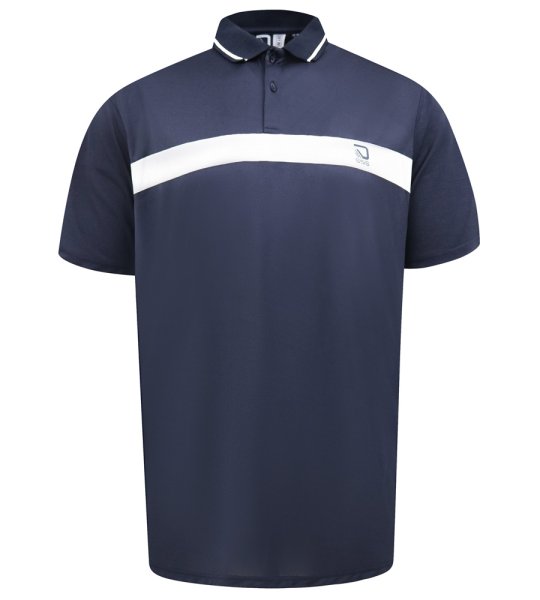 HINCKLEY-D555 Stretch Polo With Printed Chest And Contrast Colour Tipping On Collar