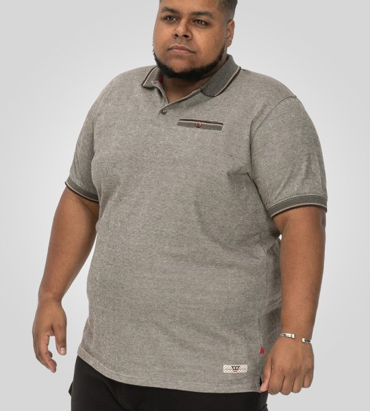 HOLYHEAD-D555 Textured Polo Shirt With Jacquard Collar And Cuffs With Chest Pocket