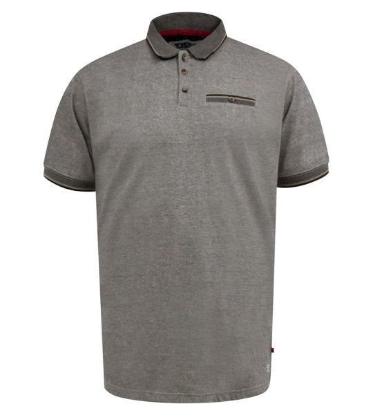 HOLYHEAD-D555 Textured Polo Shirt With Jacquard Collar And Cuffs With Chest Pocket