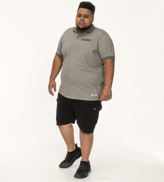 HOLYHEAD-D555 Textured Polo Shirt With Jacquard Collar And Cuffs With Chest Pocket