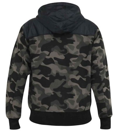 GRENDON-D555 AOP Camo Full Zip Through Hoody With Ripstop Trim