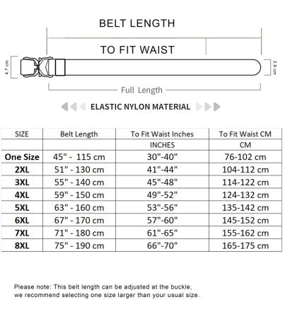 DALE 1-D555 Black Tactical Stretch Webbing Belt With Heavy Duty Quick Release Buckle