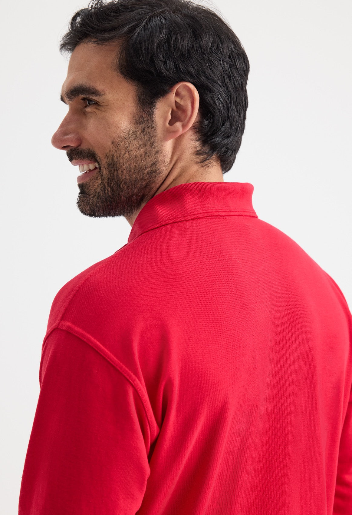 Men’s Long Sleeve Polo Shirt – 50/50 Poly Cotton, Knitted Collar & Plain Cuffs