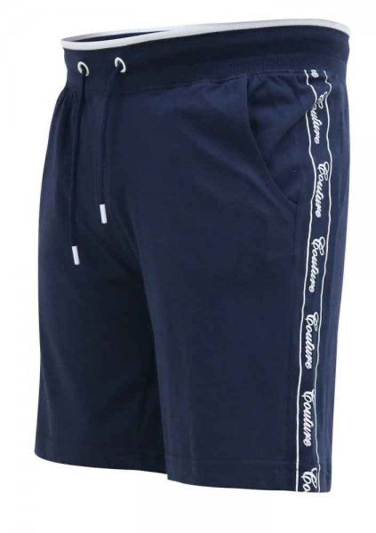 BRANTHAM-D555 Couture Elasticated Waistband Shorts With Branded Side Panels