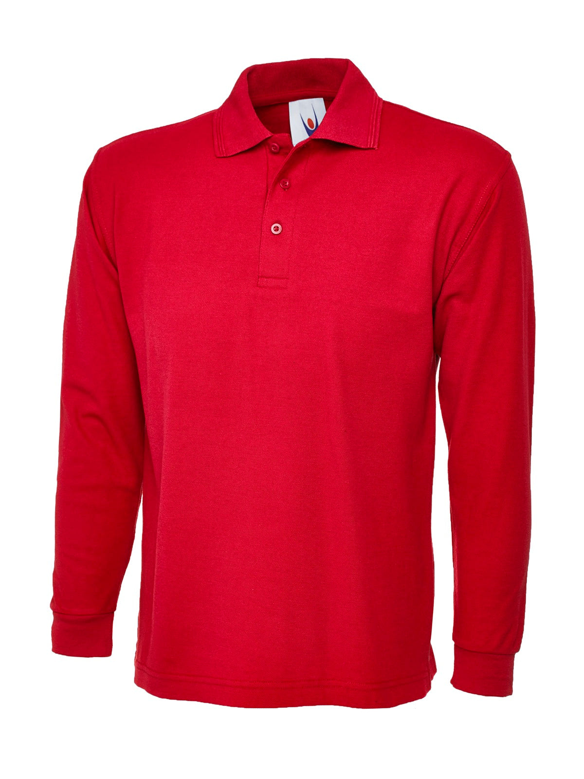 Men’s Long Sleeve Polo Shirt – 50/50 Poly Cotton, Knitted Collar & Plain Cuffs