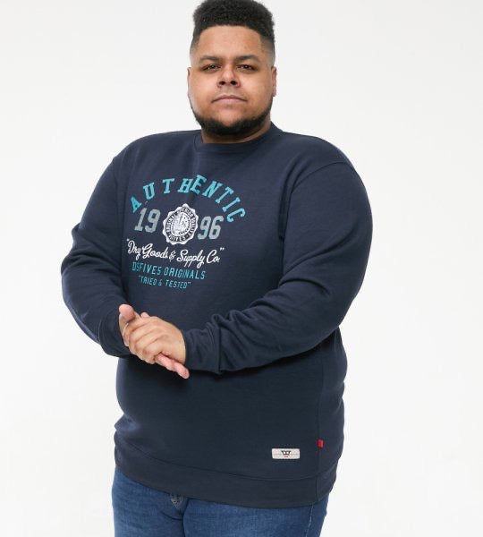 KEYWORTH-D555 Authentic Printed Crew Neck Sweatshirt