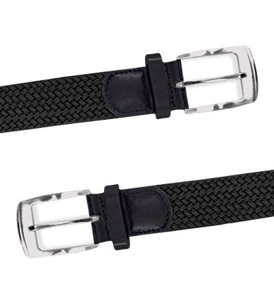 SIMON-D555 Stretch Braided Belt - Black | Sizes S-6XL