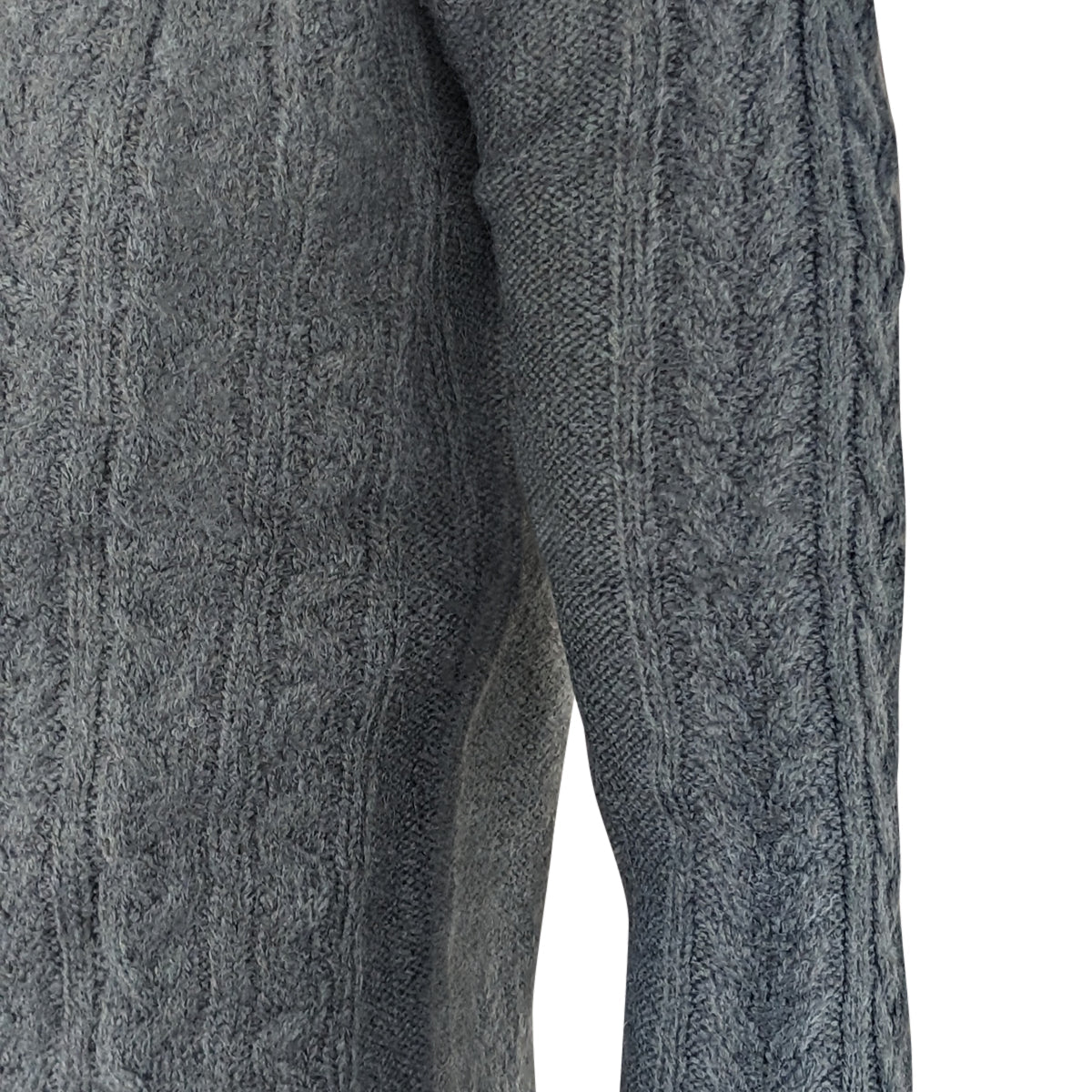 ONZIZO Men's Cable Knit Ajra Jumper - Crew Neck Pullover