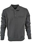 men's Pullover Sweatshirt collared neck chest pocket