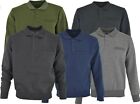 men's Pullover Sweatshirt collared neck chest pocket
