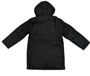 Kids plain black Casual smart Mid length Coat