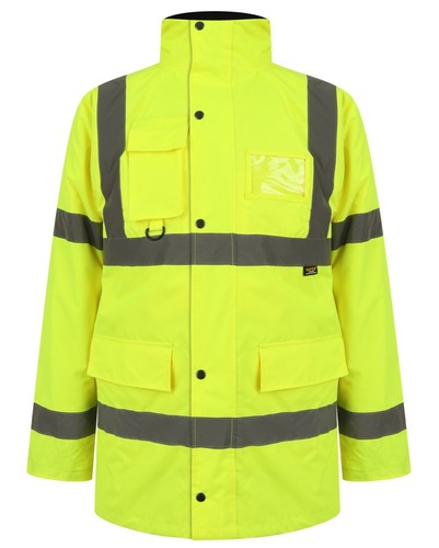 Men's Hi Viz High Vis Visibility Bomber Work Jacket Coat