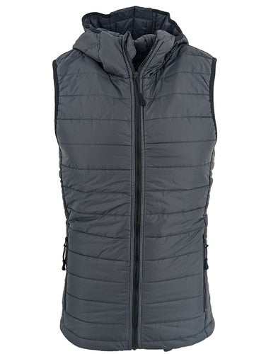 Men's Sleeveless HOODED GILET Bodywarmer Puffer Straight-lined quilted Gilet