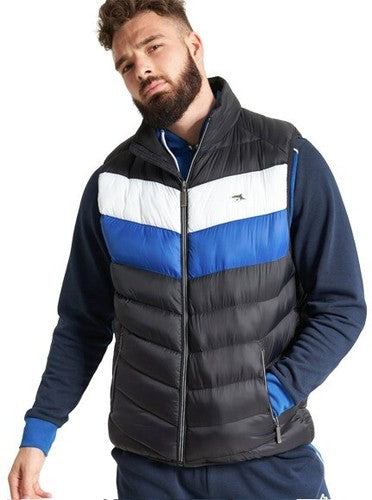 ONZIZO Three Toned Contrast padded Bodywarmer Men's Gilet with logo