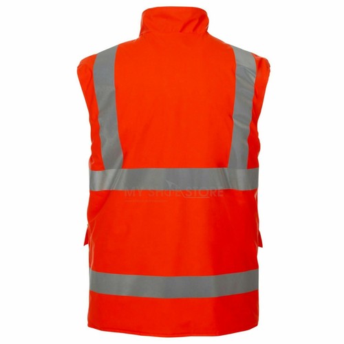 Men's premium HI-VIZ Gillet reversible waterproof work wear