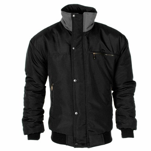 Men's Sky Diver Bomber Warm Padded Jacket Check Lined Work Winter Coat