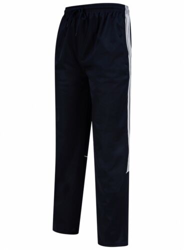 Men's Silky Plain Bottoms Open Hem Jogging Casual Sports Gym Wear