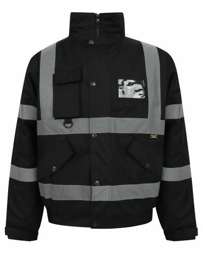 Men's Hi Viz High Vis Visibility Bomber Work Jacket Coat
