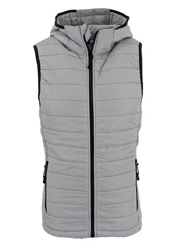 Men's Sleeveless HOODED GILET Bodywarmer Puffer Straight-lined quilted Gilet