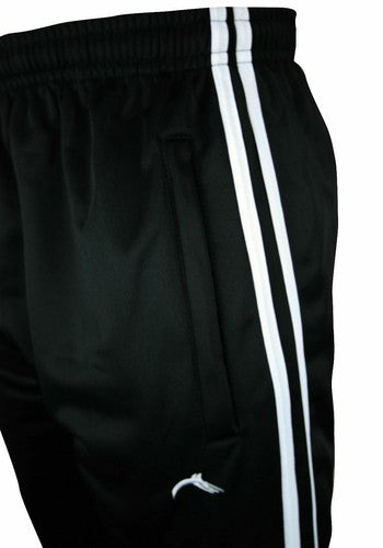 Men's Silky Striped Logo Plain Bottoms Trousers Pants Jogging Casual Sports Gym