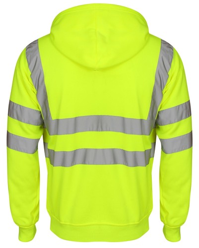 Men's Hi-Viz reflective zipper hooded hoodie's