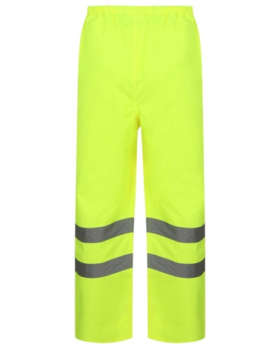 Hi Viz Waterproof Over Trousers High Vis Visibility Elasticated Pants