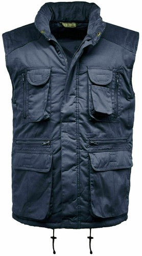 Men's corduroy Body Warmer Multi Pocket Heavy Padded Lined Fleece Sleeveless