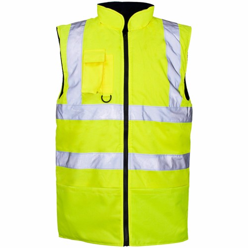 Men's premium HI-VIZ Gillet reversible waterproof work wear