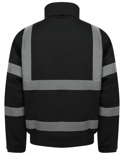 Men's Hi Viz High Vis Visibility Bomber Work Jacket Coat