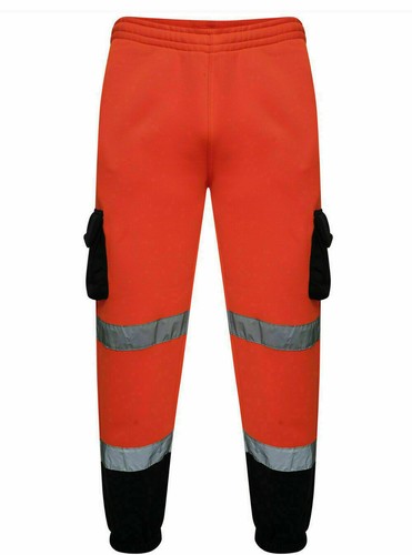 HI HIGH VIZ VIS Visibility PPE Workwear Safety Fleece Jogging Bottom Trousers
