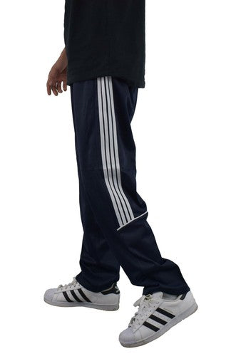 Men's Silky Plain Bottoms Open Hem Jogging Casual Sports Gym Wear