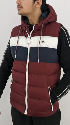 ONZIZO Three Toned Contrast padded Bodywarmer Men's Gilet with logo