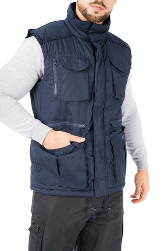 Men's corduroy Body Warmer Multi Pocket Heavy Padded Lined Fleece Sleeveless