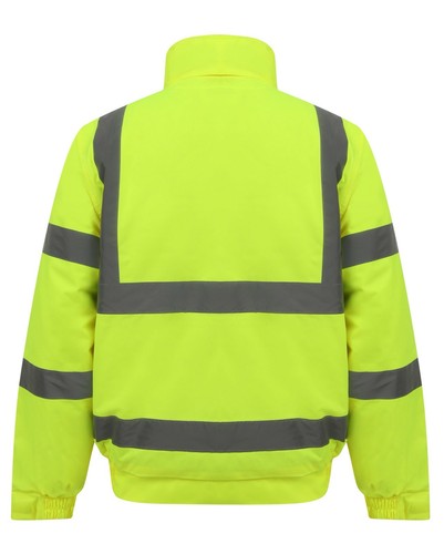 Men's Hi Viz High Vis Visibility Bomber Work Jacket Coat