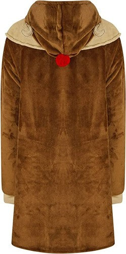 Unisex Kid's and Adults Oversized Christmas Fleece Lined Hoodie Blanket