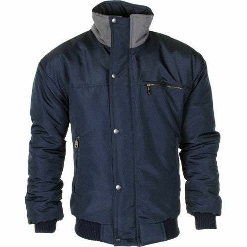Men's Sky Diver Bomber Warm Padded Jacket Check Lined Work Winter Coat