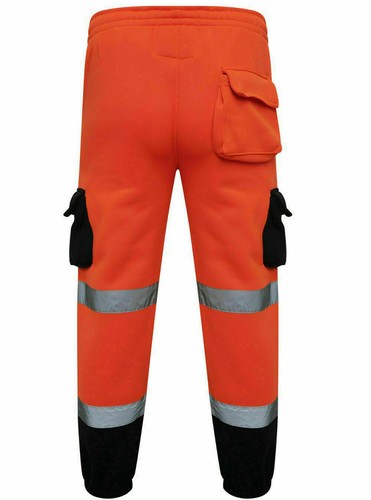 HI HIGH VIZ VIS Visibility PPE Workwear Safety Fleece Jogging Bottom Trousers