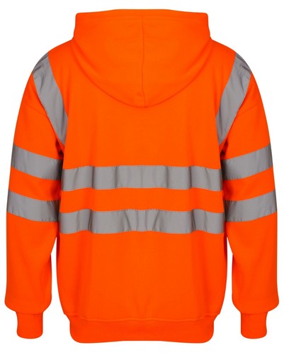 Men's Hi-Viz reflective zipper hooded hoodie's