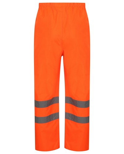 Hi Viz Waterproof Over Trousers High Vis Visibility Elasticated Pants