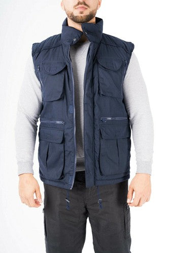 Men's corduroy Body Warmer Multi Pocket Heavy Padded Lined Fleece Sleeveless