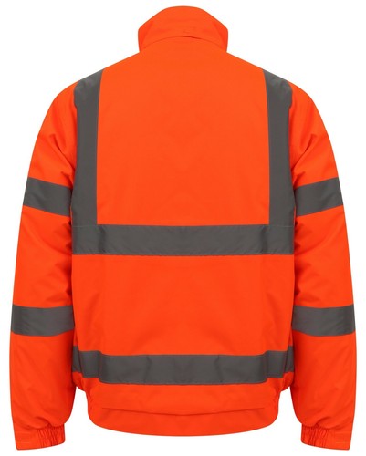 Men's Hi Viz High Vis Visibility Bomber Work Jacket Coat